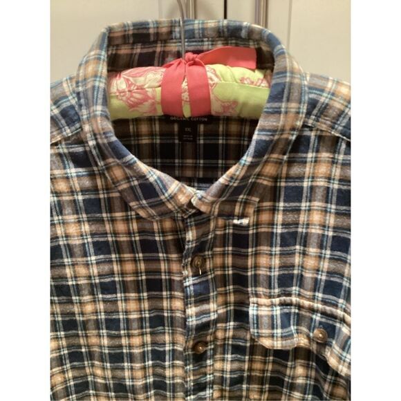 Patagonia Mens Pjord Flannel Button Down Conversion Shirt Sz 2XL Plaid - Picture 3 of 11